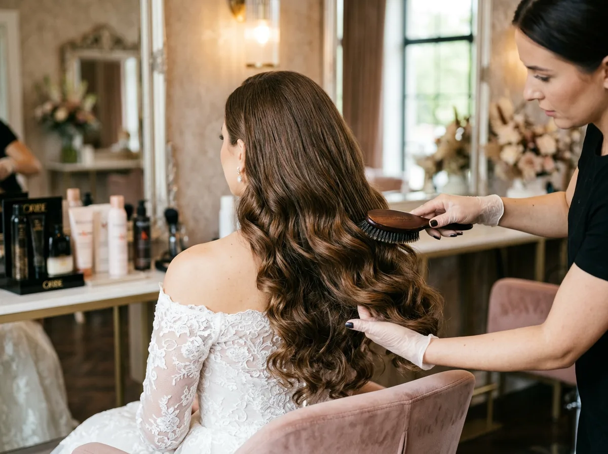 Bridal hair extensions at Salon DP Lorana