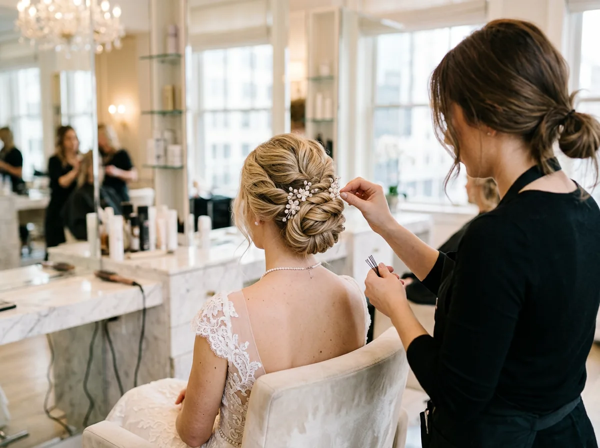 Bridal hairstyling at Salon DP Lorana